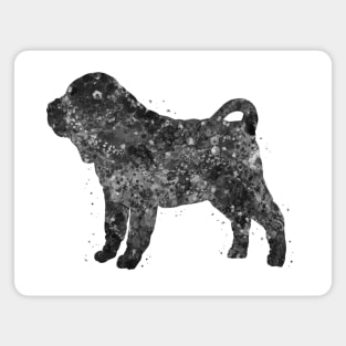 Shar Pei dog  black and white Magnet